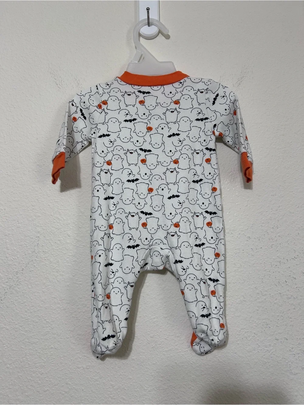Kids Newborn Set with Teal Bodysuit, Black Pants and Halloween Footed Sleeper